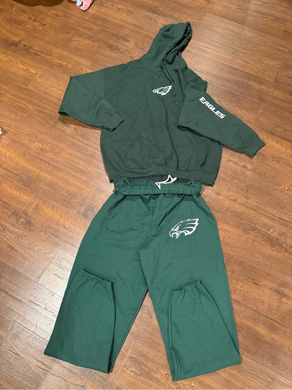 NFL custom made Green Philadelphia Eagles Hoodie & Jogger Set sz XL